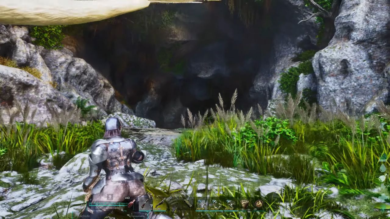 ARK Survival Ascended, PC, Gameplay, How To Find Secret Karkinos Cave, Screenshot, NoobFeed